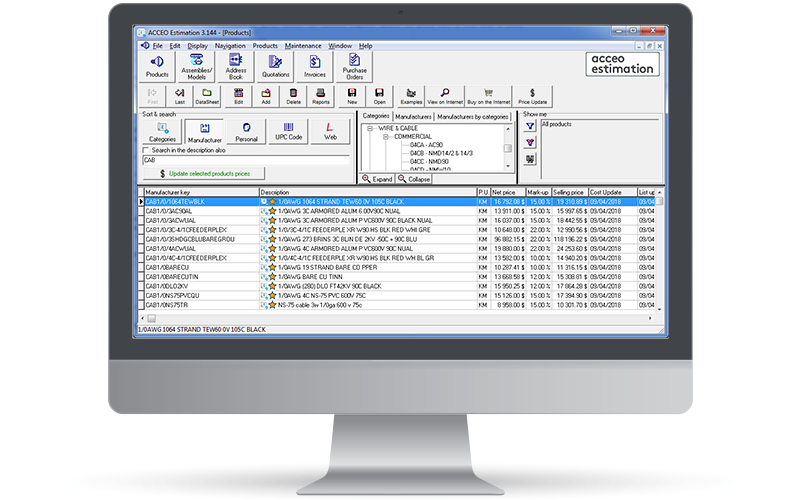 logiciel acceo estimation